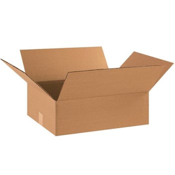 Box Partners Flat Corrugated Boxes 18"X14"X6" Kraft Package Of 25