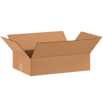 Box Partners Flat Corrugated Boxes 15"X10"X4" Kraft Package Of 25