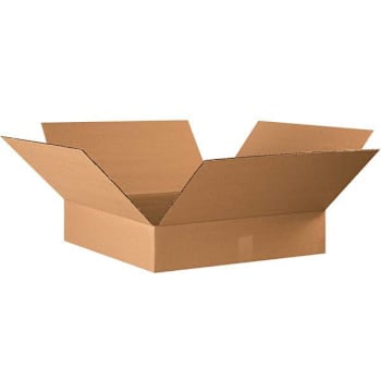 Image for Box Partners Flat Corrugated Boxes 22"X22"X4" Kraft Package Of 10 from HD Supply