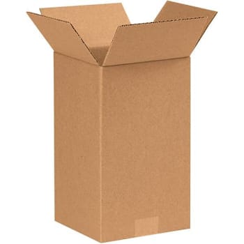Box Partners Tall Corrugated Boxes 7"X7"X14" Kraft Package Of 25