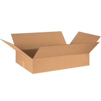 Box Partners Flat Corrugated Boxes 30"X20"X6" Kraft Package Of 15