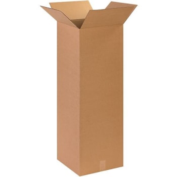 Box Partners Tall Corrugated Boxes 14"X14"X36" Kraft Package Of 15