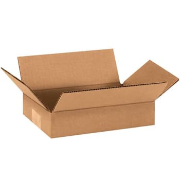 Box Partners Flat Corrugated Boxes 9"X6"X2"  Kraft Package Of 25