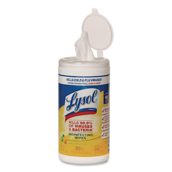 Ability One Skilcraft Lysol Disinfecting Wipes, 1-Ply,lemon-Lime Case Of 6