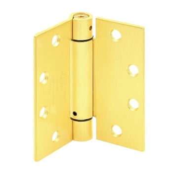 Prime-Line 4-1/2" Commercial Spring Door Hinge, Satin Brass, Package Of 3