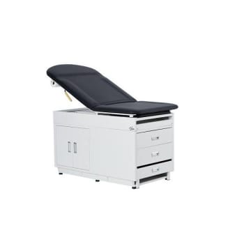 Viva Comfort Premium Steel Exam Table Black
