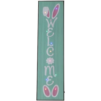 Image for Fraser Hill Farm 45" Easter Welcome Sign With Bunny Ears And LED Lights from HD Supply