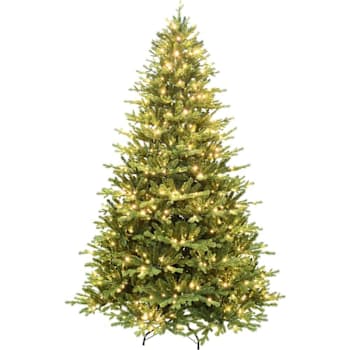 Fraser Hill Farm 7.5' Oregon Pine Christmas Tree With Warm White LED Lights