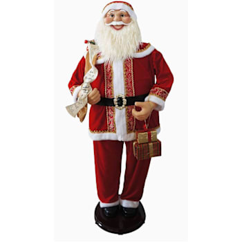 Fraser Hill Farm 58" Dancing Santa Animatronic With Naughty And Nice List