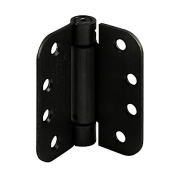 Prime-Line 4" Spring Door Hinge, Commercial Matte Black, Package Of 3