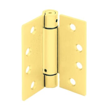 Prime-Line 4" Spring Door Hinge, Commercial, Satin Brass Package Of 3