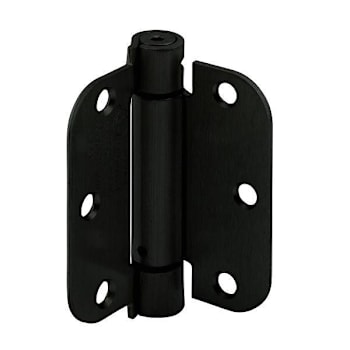 Prime-Line 3-1/2" Spring Door Hinge, Commercial, Matte Black, Package Of 3