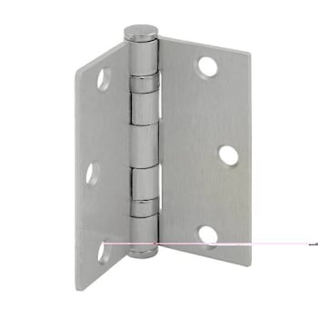 Prime-Line 3-1/2" Pivot Door Hinge, Commercial, Satin Nickel Package Of 3