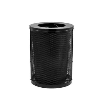 Image for Alpine Industries Outdoor Diamond Steel Trash Can With Flat Lid 36 Gallon Black from HD Supply