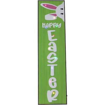 Fraser Hill Farm 45" Happy Easter Porch Sign With LED Lights, Green
