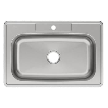 Image for Elkay Dayton Stainless Steel 33x22x8-1/16" 1-Hole Single Bowl Drop Chrome Faucet from HD Supply