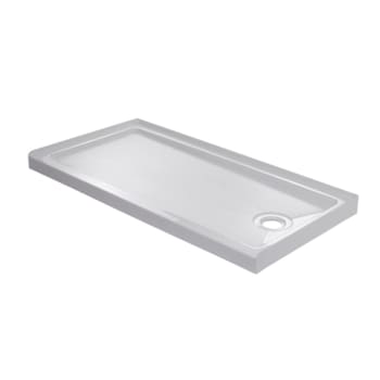 Seasons 60 In. X 30 In. Shower Base, Right Drain, White