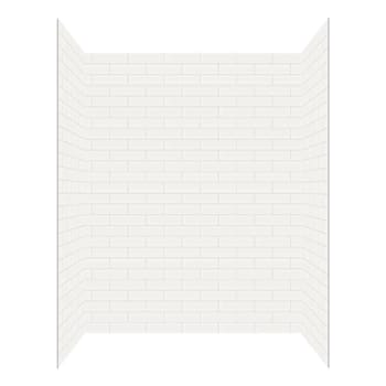 Seasons 60"X32"X78" 4 Pc Glue-Up Alcove Shower Wall Surround-White Subway Tile