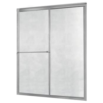 Seasons Raleigh 70 In. H X 48 In. W Framed Bypass Shower Door, Obscure Glass, Silver Finish