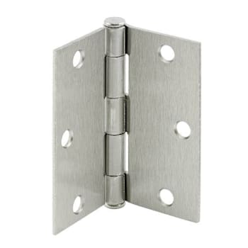 Prime-Line 3-1/2" Residential Pivot Door Hinge, Satin Nickel, Package Of 3