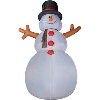 Image for Fraser Hill Farm 20' Pre-Lit Inflatable Snowman With Rgb Lights from HD Supply