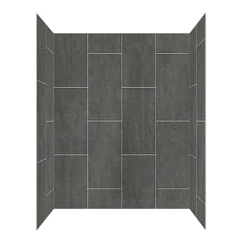 Seasons 60"X32"X78" Four Piece Glue-Up Alcove Shower Wall Surround-White Slate