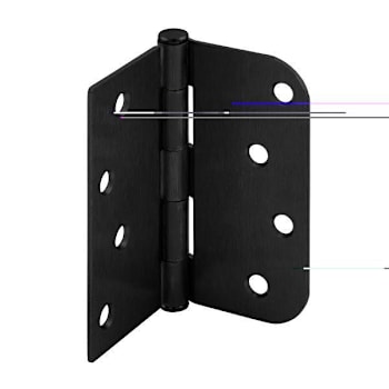 Prime-Line 4" Pivot Door Hinge, Residential, Matte Black, Package Of 3