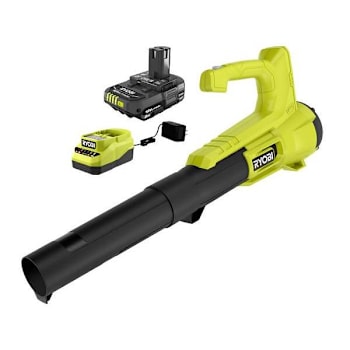 Ryobi One+18v 90 Mph 250 CFM Cordless Leaf Blower/Sweeper,battery And Charger