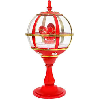 Fraser Hill Farm 23" Musical Snowy Tabletop Valentine'S Day Lantern