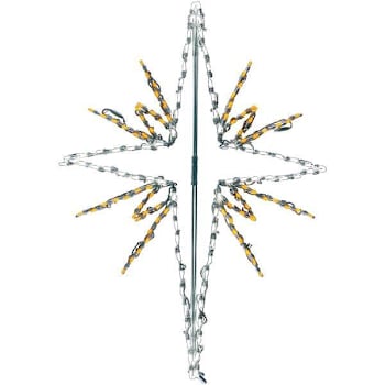 Fraser Hill Farm 4' Bethlehem Star In Pure White And Gold, 51"H X 36"W