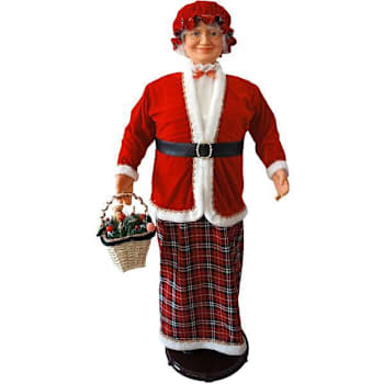 Fraser Hill Farm 58" Dancing Mrs Claus Musical Animatronic With Basket