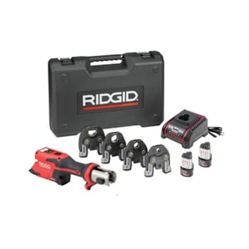 Image for Ridgid Rp 251 COMPACT Press Tool Kit, 1/2" - 1-1/4" Propress Jaws, 2 Batteries from HD Supply