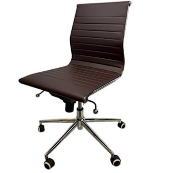 Hospitality Source Chair Drk Brown Pu Leather Chrome Powder Coat Finish