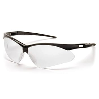 Pyramex®-Pmxtreme® Safety Glasses-Black Frame-Clear Lens W/Black Cord Case Of 12