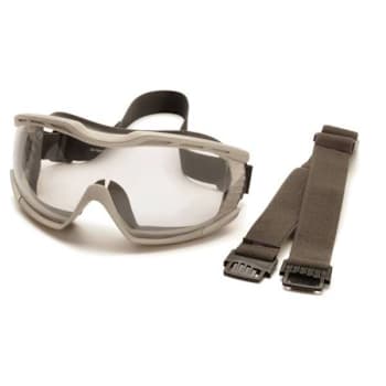 Pyramex®-Capstone® 600 Safety Goggles-Gray Body-Clear H2x Af Lens
