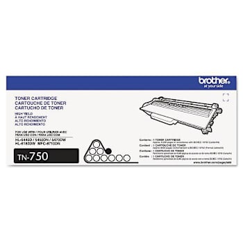 Image for Brother Tn750 High-Yield Toner 8,000 Page-Yield Black from HD Supply