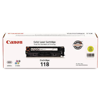 Image for Canon 118 Toner 2,900 Page-Yield Yellow from HD Supply
