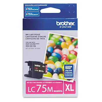 Image for Brother Lc75m Innobella High-Yield Ink 600 Page-Yield Magenta from HD Supply