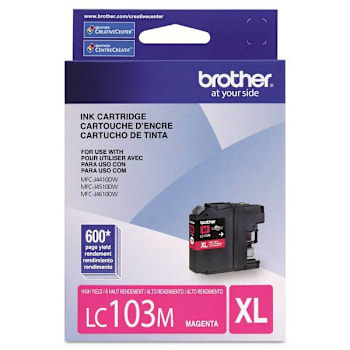 Image for Brother Lc103m Innobella High-Yield Ink 600 Page-Yield Magenta from HD Supply