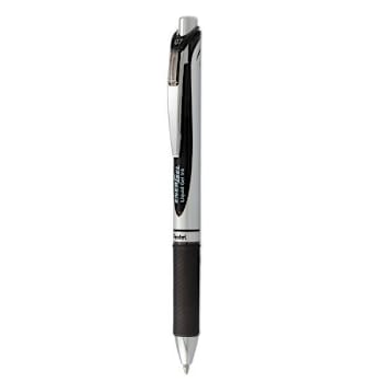 Image for Pentel Energel Rtx Gel Pen Retractable Medium .7mm Black Ink Black/Gray Barrel from HD Supply