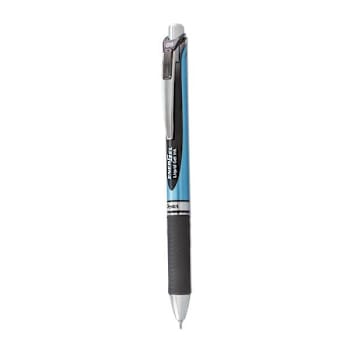 Image for Pentel Energel Rtx Gel Pen Retractable Fine .5mm Black Ink Black/Blue Barrel from HD Supply