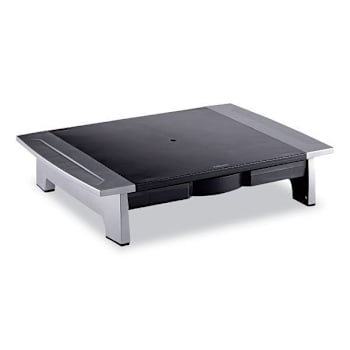 Fellowes Office Suites Standard Monitor Riser For 21" Monitors Black/Silver