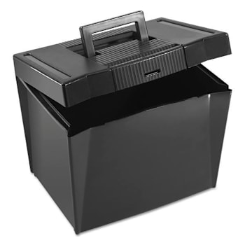 Image for Pendaflex Portable Letter Size File Box Letter Files 13.5"X10.25"X10.88" Black from HD Supply