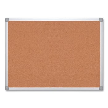 Image for Mastervision Earth Cork Board 72" X 48" Tan Surface Satin Aluminum Frame from HD Supply