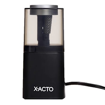X-Acto Quiet PRO Electric Pencil Sharpener Ac-Powered 3x5x9 Black/Silver/Smoke