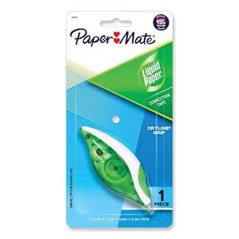 Image for Paper Mate Dryline Grip Correction Tape Non-Refillable Gray/Green Applicator from HD Supply