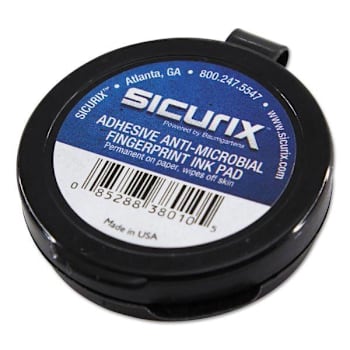 Image for Sicurix Fingerprint Ink Pad 1.5" Diameter Black from HD Supply
