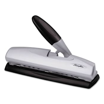 Image for Swingline 20-Sheet Lighttouch Desktop 2 To 7 Hole Punch 9/32" Holes Silver/Black from HD Supply