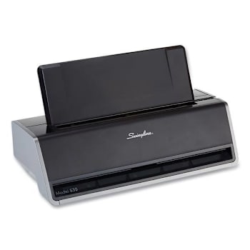 Image for Swingline 28-Sheet Commercial Electric Three-Hole Punch 9/32" Holes Black/Silver from HD Supply