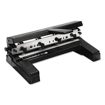 Image for Swingline 40-Sheet Heavy-Duty 2-4 Hole Adjustable Paper Punch 9/32" Holes Black from HD Supply